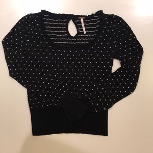 Free People XS black and white sweater